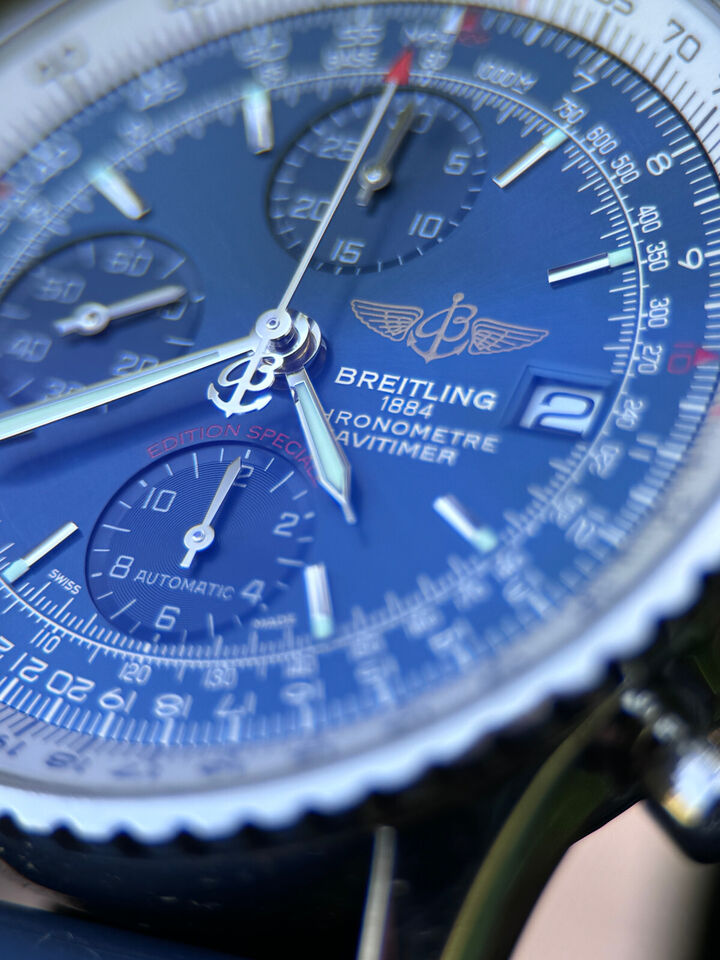 Breitling Navitimer Blue Limited Edition "Winged-B" Chronograph A13324